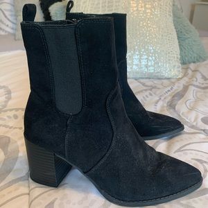 Women’s Express Black Faux Suede Booties *Worn Twice*